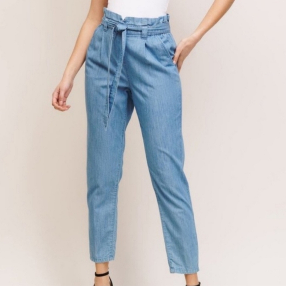 EUC Dynamite Light Blue Paperbag Waist Jeans/Pants